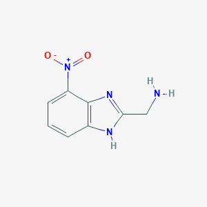 molecular formula C8H8N4O2 B010976 (4-nitro-1H-benzimidazol-2-yl)methanamine CAS No. 101236-96-8