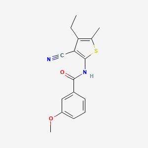 molecular formula C16H16N2O2S B10976132 N-(3-cyano-4-ethyl-5-methylthiophen-2-yl)-3-methoxybenzamide 