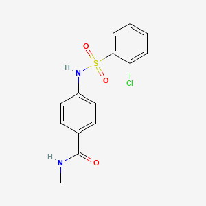 molecular formula C14H13ClN2O3S B10976161 4-{[(2-chlorophenyl)sulfonyl]amino}-N-methylbenzamide 