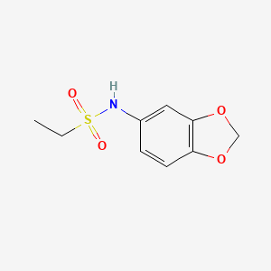 molecular formula C9H11NO4S B10976183 N-(1,3-benzodioxol-5-yl)ethanesulfonamide 