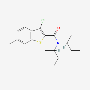 molecular formula C18H24ClNOS B10976190 N,N-di(butan-2-yl)-3-chloro-6-methyl-1-benzothiophene-2-carboxamide 