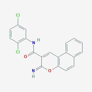 molecular formula C20H12Cl2N2O2 B10976191 N-(2,5-dichlorophenyl)-3-imino-3H-benzo[f]chromene-2-carboxamide 