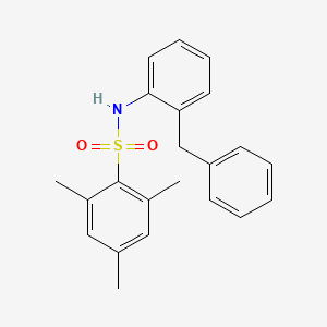 molecular formula C22H23NO2S B10976209 N-(2-benzylphenyl)-2,4,6-trimethylbenzenesulfonamide 