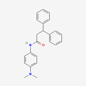 molecular formula C23H24N2O B10976241 N-[4-(dimethylamino)phenyl]-3,3-diphenylpropanamide 