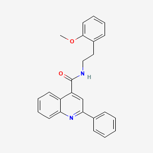 molecular formula C25H22N2O2 B10976281 N-[2-(2-methoxyphenyl)ethyl]-2-phenylquinoline-4-carboxamide 