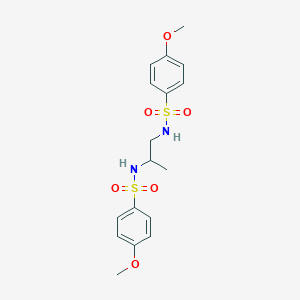 molecular formula C17H22N2O6S2 B10976322 N,N'-propane-1,2-diylbis(4-methoxybenzenesulfonamide) 