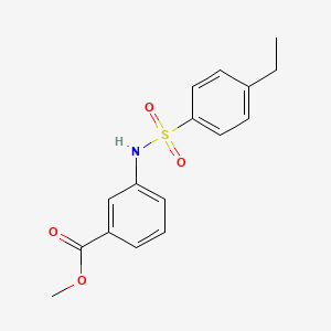 molecular formula C16H17NO4S B10976367 Methyl 3-{[(4-ethylphenyl)sulfonyl]amino}benzoate 