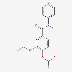 molecular formula C15H14F2N2O3 B10976372 4-(difluoromethoxy)-3-ethoxy-N-(pyridin-4-yl)benzamide 