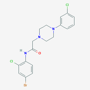 molecular formula C18H18BrCl2N3O B10976393 N-(4-bromo-2-chlorophenyl)-2-[4-(3-chlorophenyl)piperazin-1-yl]acetamide 