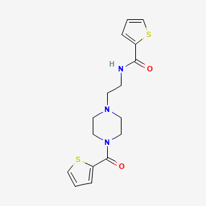 molecular formula C16H19N3O2S2 B10976408 N-{2-[4-(2-thienylcarbonyl)-1-piperazinyl]ethyl}-2-thiophenecarboxamide 