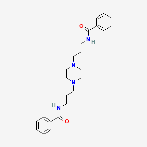 molecular formula C24H32N4O2 B10976422 N,N'-(piperazine-1,4-diyldipropane-3,1-diyl)dibenzamide 
