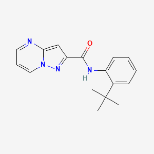 molecular formula C17H18N4O B10976426 N-(2-tert-butylphenyl)pyrazolo[1,5-a]pyrimidine-2-carboxamide 