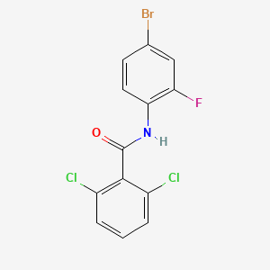 molecular formula C13H7BrCl2FNO B10976509 N-(4-bromo-2-fluorophenyl)-2,6-dichlorobenzamide 