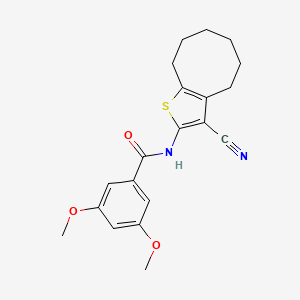 molecular formula C20H22N2O3S B10976531 N-(3-cyano-4,5,6,7,8,9-hexahydrocycloocta[b]thiophen-2-yl)-3,5-dimethoxybenzamide 
