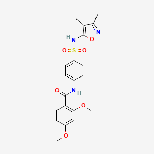 molecular formula C20H21N3O6S B10976655 N-(4-{[(3,4-dimethylisoxazol-5-yl)amino]sulfonyl}phenyl)-2,4-dimethoxybenzamide 