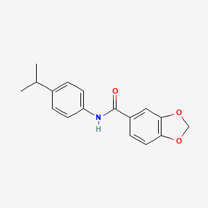molecular formula C17H17NO3 B10976673 N-[4-(propan-2-yl)phenyl]-1,3-benzodioxole-5-carboxamide 