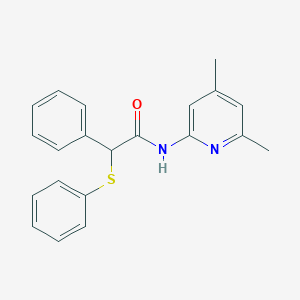 molecular formula C21H20N2OS B10976701 N-(4,6-dimethylpyridin-2-yl)-2-phenyl-2-(phenylsulfanyl)acetamide 