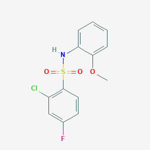 molecular formula C13H11ClFNO3S B10976712 2-chloro-4-fluoro-N-(2-methoxyphenyl)benzenesulfonamide 