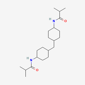 molecular formula C21H38N2O2 B10976734 N,N'-(methanediyldicyclohexane-4,1-diyl)bis(2-methylpropanamide) 
