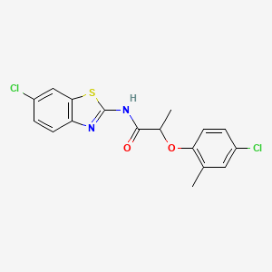molecular formula C17H14Cl2N2O2S B10976735 N-(6-chloro-1,3-benzothiazol-2-yl)-2-(4-chloro-2-methylphenoxy)propanamide 