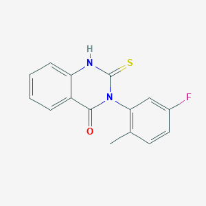 molecular formula C15H11FN2OS B10976790 3-(5-fluoro-2-methylphenyl)-2-sulfanylquinazolin-4(3H)-one 