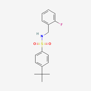 molecular formula C17H20FNO2S B10976792 4-tert-butyl-N-(2-fluorobenzyl)benzenesulfonamide 