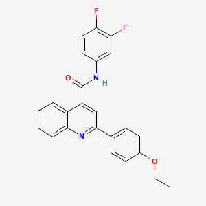 molecular formula C24H18F2N2O2 B10976808 N-(3,4-difluorophenyl)-2-(4-ethoxyphenyl)quinoline-4-carboxamide 