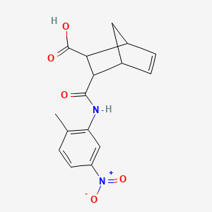 molecular formula C16H16N2O5 B10976826 3-[(2-Methyl-5-nitrophenyl)carbamoyl]bicyclo[2.2.1]hept-5-ene-2-carboxylic acid 