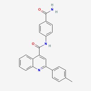 molecular formula C24H19N3O2 B10976841 N-(4-carbamoylphenyl)-2-(4-methylphenyl)quinoline-4-carboxamide CAS No. 438472-55-0