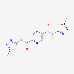 molecular formula C13H11N7O2S2 B10976909 N,N'-bis(5-methyl-1,3,4-thiadiazol-2-yl)pyridine-2,5-dicarboxamide 