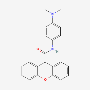 molecular formula C22H20N2O2 B10976920 N-[4-(dimethylamino)phenyl]-9H-xanthene-9-carboxamide 