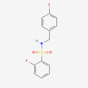 molecular formula C13H11F2NO2S B10976934 2-fluoro-N-(4-fluorobenzyl)benzenesulfonamide 