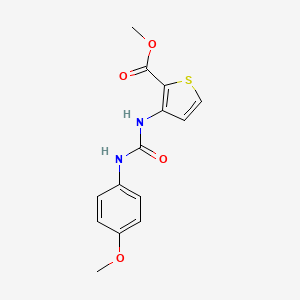 molecular formula C14H14N2O4S B10976943 Methyl 3-{[(4-methoxyphenyl)carbamoyl]amino}thiophene-2-carboxylate 
