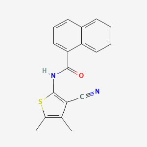 molecular formula C18H14N2OS B10976978 N-(3-cyano-4,5-dimethylthiophen-2-yl)naphthalene-1-carboxamide 