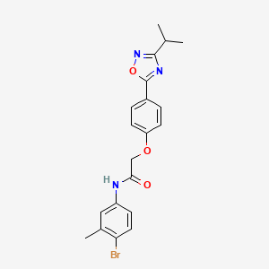 molecular formula C20H20BrN3O3 B10977009 N-(4-bromo-3-methylphenyl)-2-{4-[3-(propan-2-yl)-1,2,4-oxadiazol-5-yl]phenoxy}acetamide 
