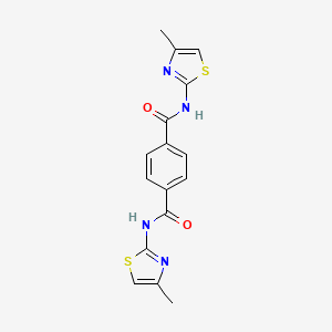 molecular formula C16H14N4O2S2 B10977066 N,N'-Bis(4-methyl-2-thiazolyl)-terephthalamide 