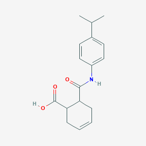 molecular formula C17H21NO3 B10977067 6-{[4-(Propan-2-yl)phenyl]carbamoyl}cyclohex-3-ene-1-carboxylic acid 