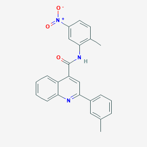 molecular formula C24H19N3O3 B10977082 N-(2-methyl-5-nitrophenyl)-2-(3-methylphenyl)quinoline-4-carboxamide 