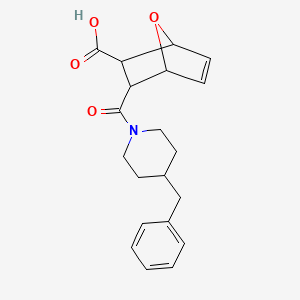 molecular formula C20H23NO4 B10977159 3-[(4-Benzylpiperidin-1-yl)carbonyl]-7-oxabicyclo[2.2.1]hept-5-ene-2-carboxylic acid 