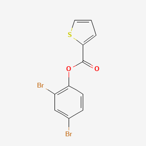 molecular formula C11H6Br2O2S B10977192 2,4-Dibromophenyl thiophene-2-carboxylate 