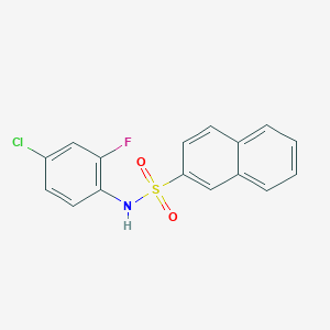 molecular formula C16H11ClFNO2S B10977215 N-(4-chloro-2-fluorophenyl)naphthalene-2-sulfonamide 