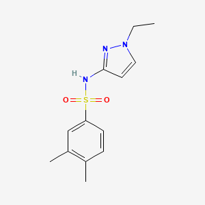 molecular formula C13H17N3O2S B10977228 N-(1-ethyl-1H-pyrazol-3-yl)-3,4-dimethylbenzenesulfonamide 