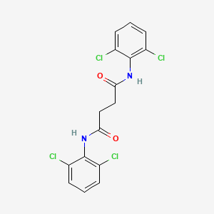 molecular formula C16H12Cl4N2O2 B10977384 N,N'-bis(2,6-dichlorophenyl)butanediamide 