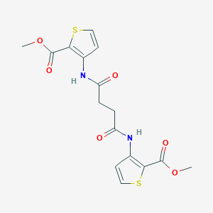 molecular formula C16H16N2O6S2 B10977385 Dimethyl 3,3'-[(1,4-dioxobutane-1,4-diyl)diimino]dithiophene-2-carboxylate 