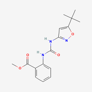 molecular formula C16H19N3O4 B10977409 Methyl 2-(3-(5-(tert-butyl)isoxazol-3-yl)ureido)benzoate CAS No. 727374-12-1