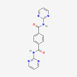 molecular formula C16H12N6O2 B10977446 N,N'-dipyrimidin-2-ylterephthalamide 