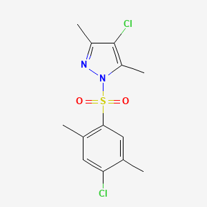 molecular formula C13H14Cl2N2O2S B10977520 4-chloro-1-[(4-chloro-2,5-dimethylphenyl)sulfonyl]-3,5-dimethyl-1H-pyrazole 