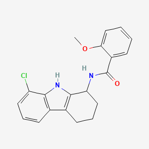 molecular formula C20H19ClN2O2 B10977523 N-(8-chloro-2,3,4,9-tetrahydro-1H-carbazol-1-yl)-2-methoxybenzamide 