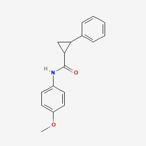molecular formula C17H17NO2 B10977601 N-(4-methoxyphenyl)-2-phenylcyclopropanecarboxamide 