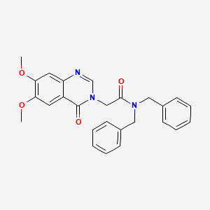 molecular formula C26H25N3O4 B10977622 N,N-dibenzyl-2-(6,7-dimethoxy-4-oxoquinazolin-3(4H)-yl)acetamide 